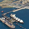 rendering of LNG tanker facility